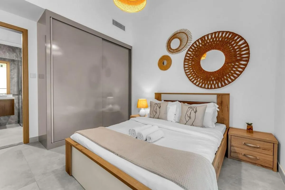 Waves - Rustic Chic 1 Bedroom Retreat In Vibrant Jvc Dubai Apartment